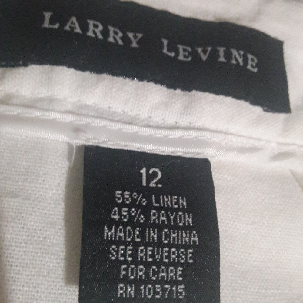 White linen blend Skirt  12 knee length - Picture 6 of 6